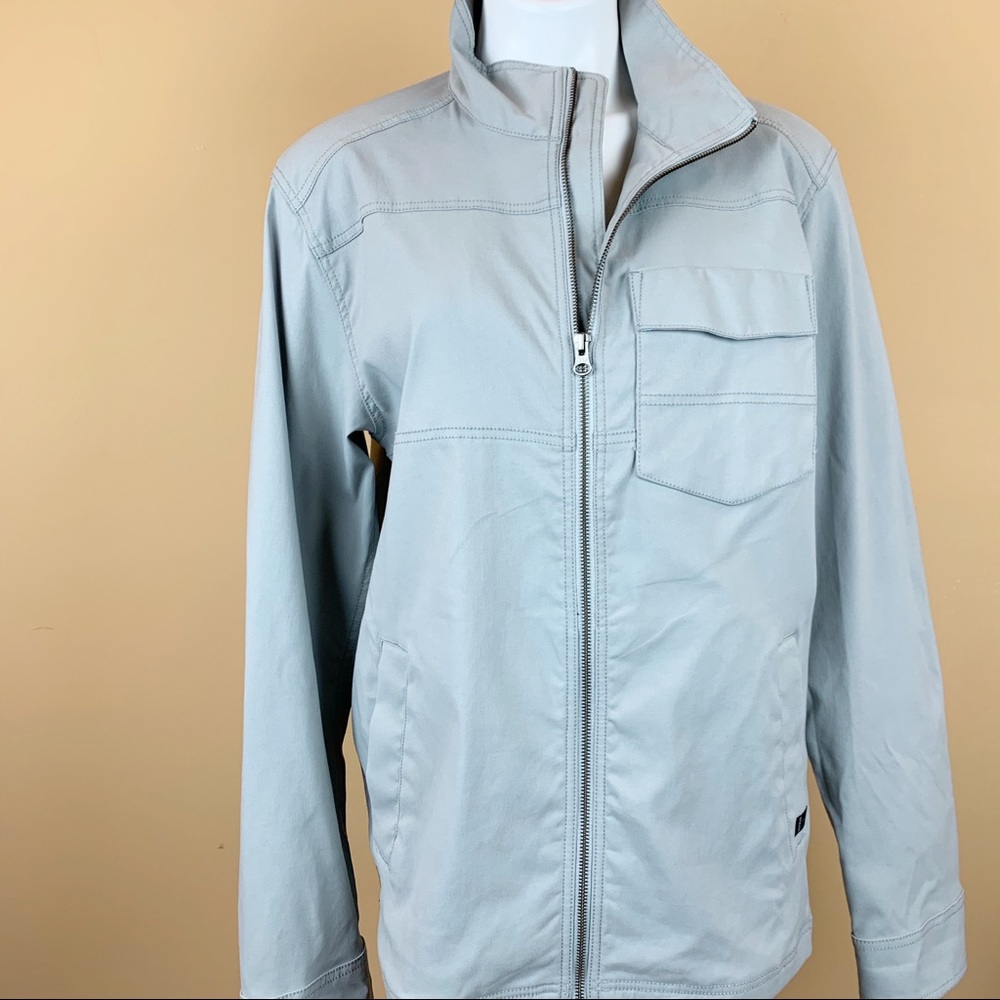 Prana men’s twill coat jacket gray